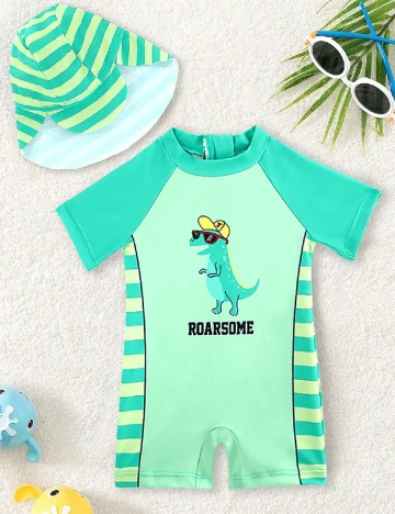Costum de baie Shein Kids, verde Verde