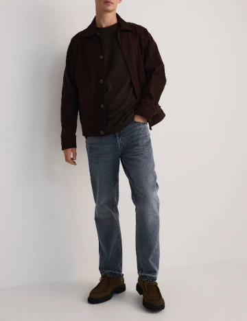 Tricou Reserved, maro inchis