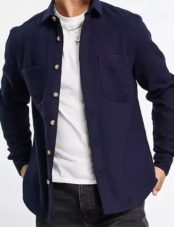 Jacheta ASOS, bleumarin Alb