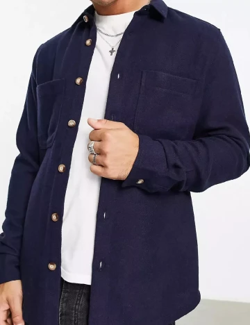 Jacheta ASOS, bleumarin Alb