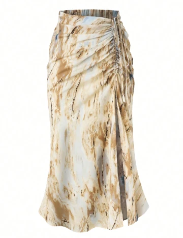 Fusta SHEIN CURVE, crem