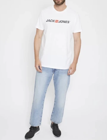 Tricou Jack&Jones Plus Size Men, alb Alb