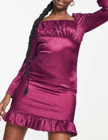 Rochie scurta Urban Threads, pruna