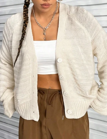 Cardigan SHEIN, crem Crem