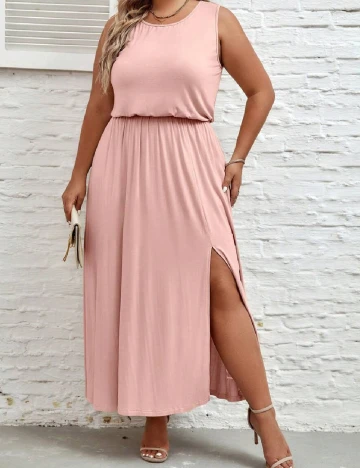 Rochie lunga Emery Rose Curve, roz