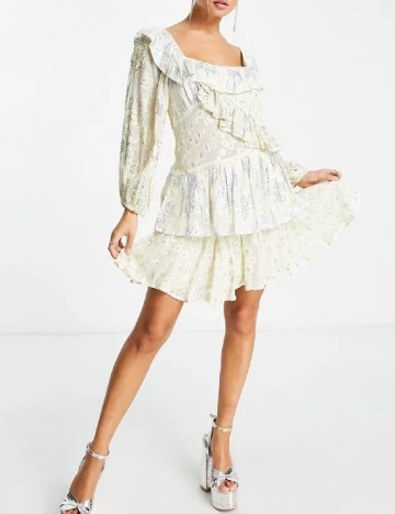 Rochie scurta ASOS, crem