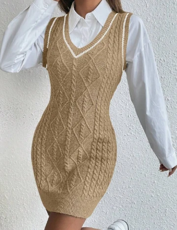Rochie scurta SHEIN, maro