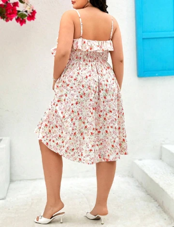 Rochie medie SHEIN CURVE, floral print