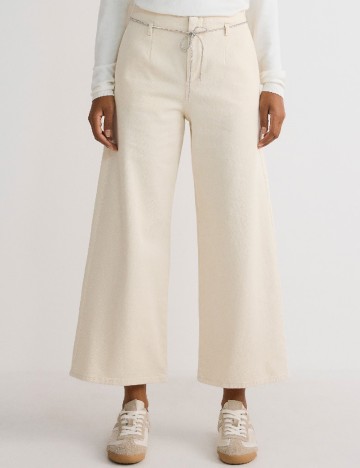 
						Pantaloni Reserved, crem
