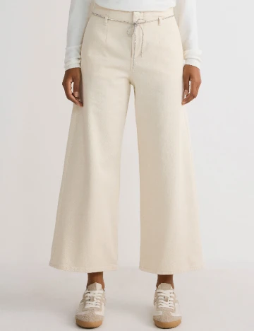 Pantaloni Reserved, crem