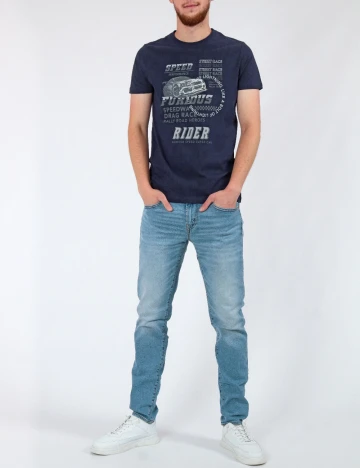 Tricou Milano Bulls, bleumarin
