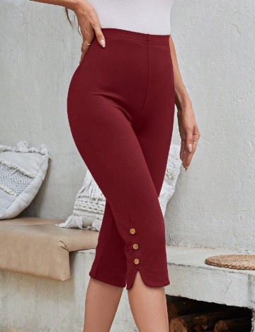 
						Pantaloni trei sferturi Emery Rose, visiniu