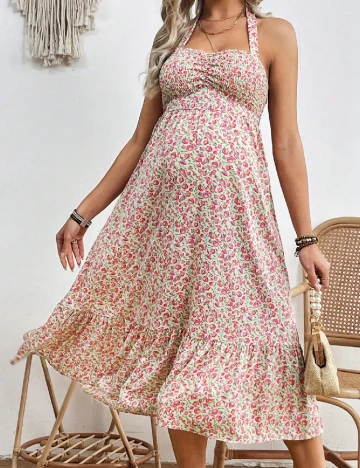 Rochie medie SHEIN Maternity, floral print