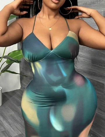 Rochie lunga SHEIN CURVE, mix culori