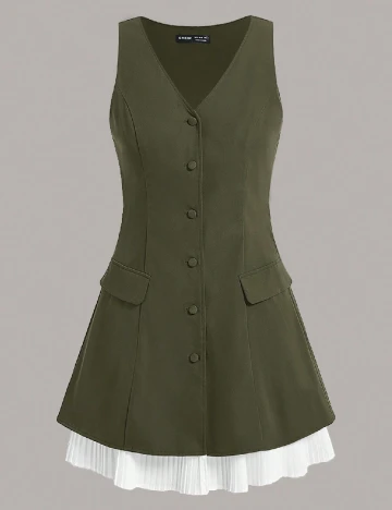 Rochie scurta SHEIN, verde