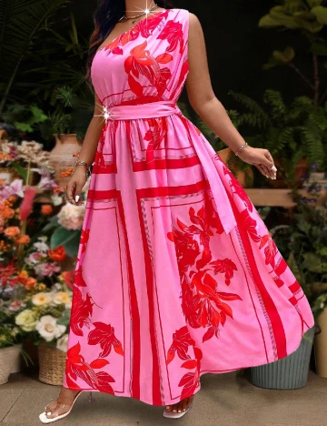 Rochie lunga SHEIN CURVE, mix culori
