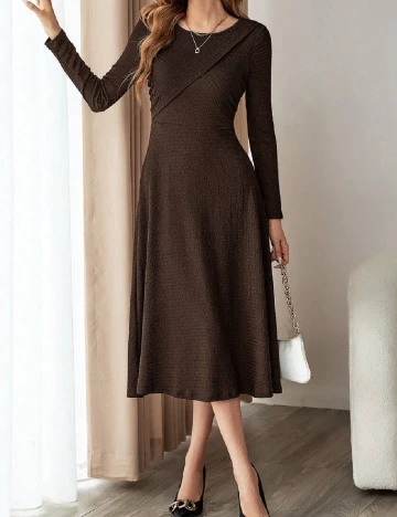 Rochie medie SHEIN, maro