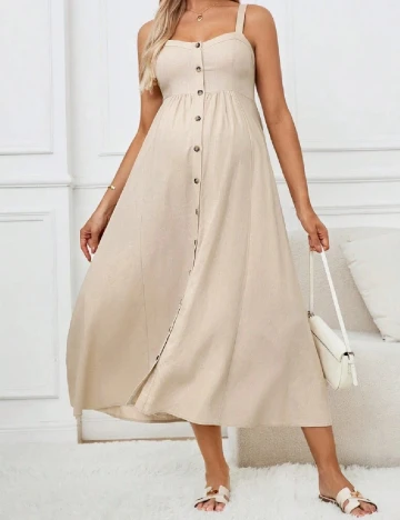 Rochie medie SHEIN Maternity, crem Crem