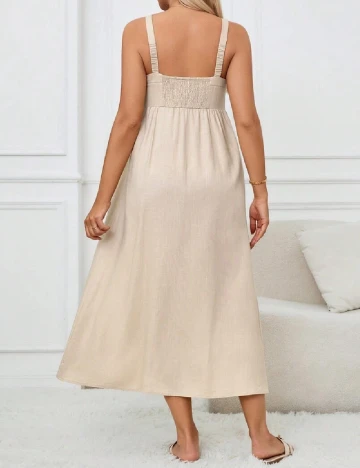 Rochie medie SHEIN Maternity, crem Crem