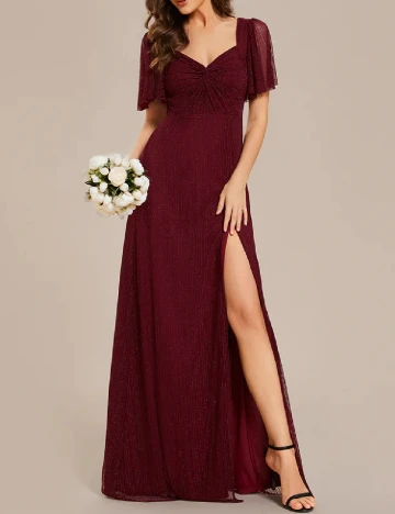 Rochie lunga Ever-Pretty, grena