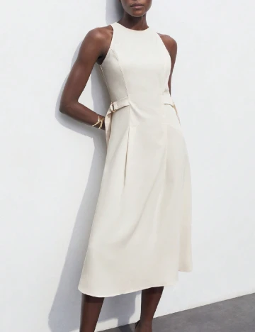 Rochie medie SHEIN, ecru