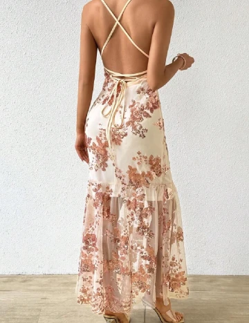 Rochie lunga SHEIN, crem