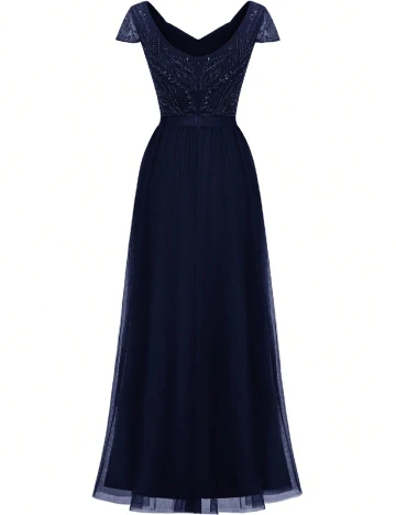 Rochie lunga SHEIN, bleumarin Albastru
