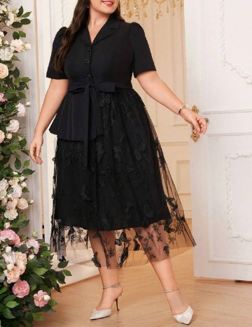 
						Rochie medie SHEIN CURVE, negru