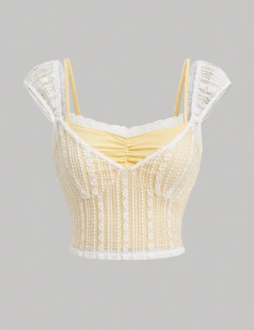 Top SHEIN, galben