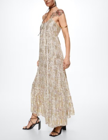 
						Rochie lunga Mango, auriu