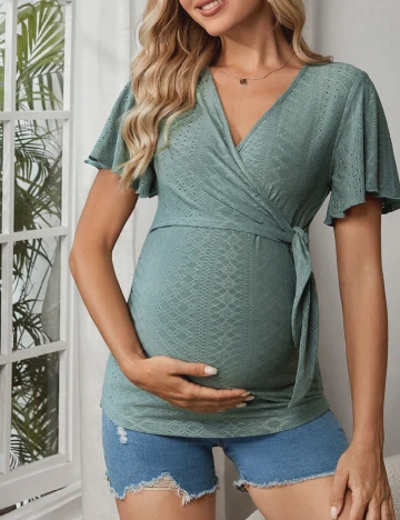 Bluza SHEIN Maternity, verde Verde