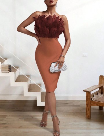 
						Rochie scurta SHEIN, maro
