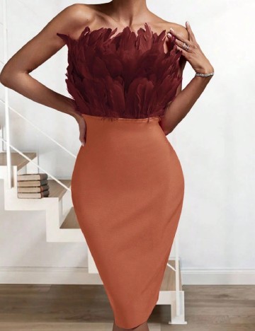 Rochie scurta SHEIN, maro