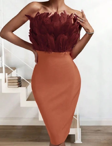 Rochie scurta SHEIN, maro