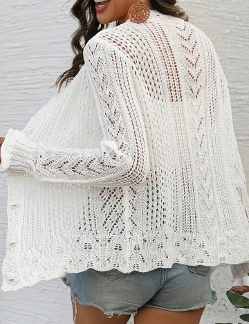 Cardigan SHEIN, alb