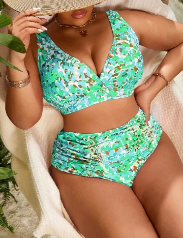 Costum de baie SHEIN CURVE, mix culori