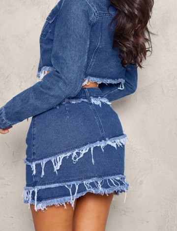 Fusta PRETTYLITTLETHING, albastru