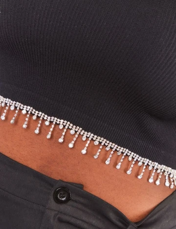 Top PRETTYLITTLETHING, negru