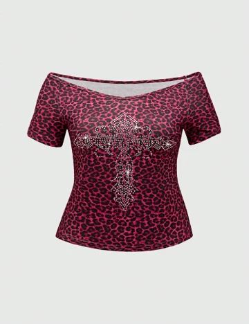 Tricou SHEIN CURVE, animal print
