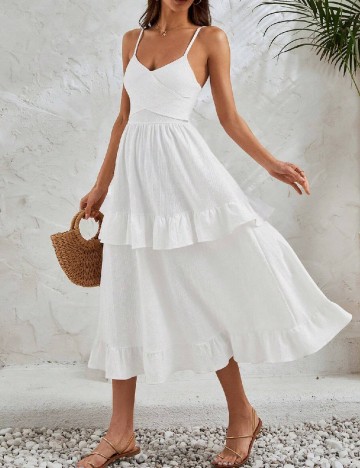 
						Rochie medie SHEIN, alb
