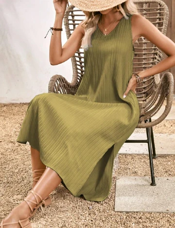 Rochie medie SHEIN, kaki Verde