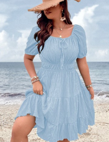 
						Rochie medie SHEIN CURVE, bleu