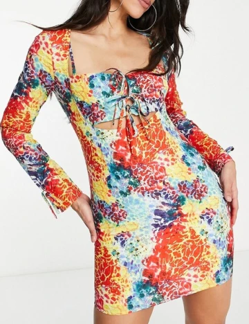 Rochie scurta Annorlunda, mix culori Mix culori