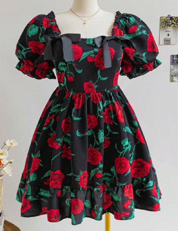 
						Rochie scurta SHEIN CURVE, floral print