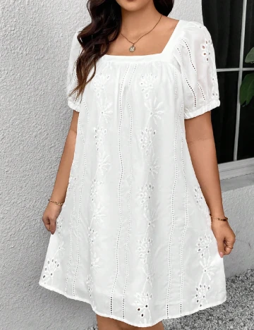 Rochie scurta Emery Rose, alb Alb
