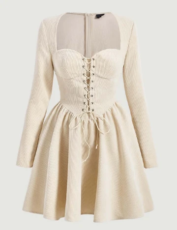 Rochie scurta SHEIN, crem