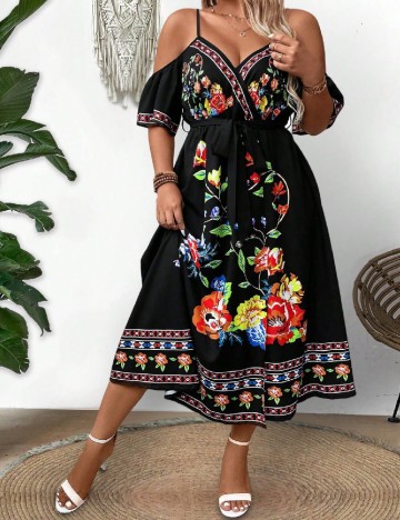 
						Rochie lunga SHEIN CURVE, mix culori
