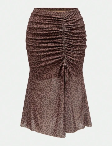 Fusta Romwe Plus Size, animal print