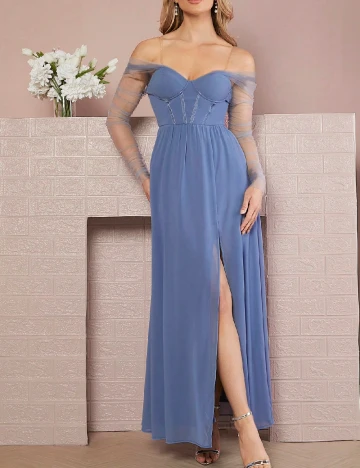 Rochie lunga SHEIN, albastru Albastru