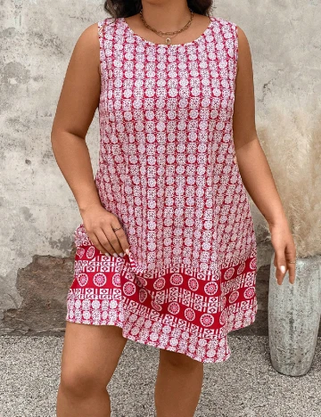 Rochie scurta SHEIN CURVE, rosu Rosu